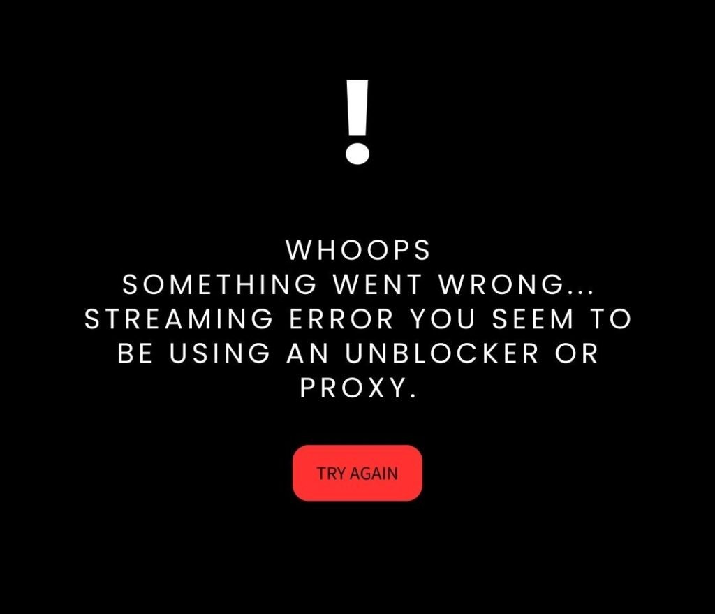 넷플릭스 무료 VPN 차단 메시지