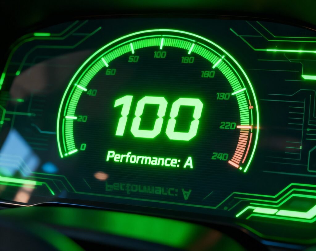 호스팅어 구글 페이지스피드를 암시하는 속도계